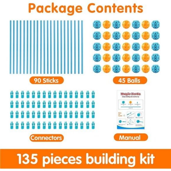 Fort Building Kit for Kids, 135 PCS Builder Play Fort Toy for 5-12 Years Old - Picture 2 of 6